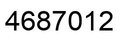Number 4687012 black image