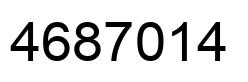 Number 4687014 black image