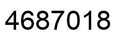 Number 4687018 black image