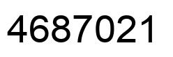 Number 4687021 black image
