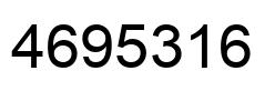 Number 4695316 black image