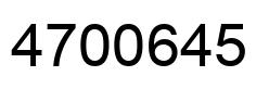 Número 4700645 imagen negro