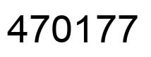Number 470177 black image