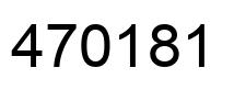 Number 470181 black image