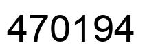 Number 470194 black image