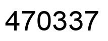 Number 470337 black image