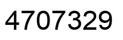 Número 4707329 imagen negro