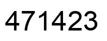 Number 471423 black image