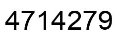 Number 4714279 black image