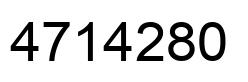 Number 4714280 black image