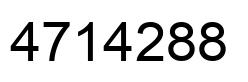 Number 4714288 black image