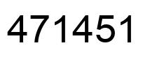 Number 471451 black image