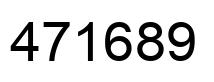 Number 471689 black image