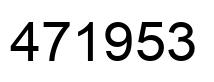 Number 471953 black image