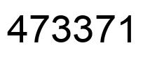 Number 473371 black image