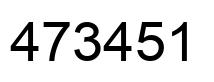 Number 473451 black image