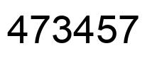 Number 473457 black image