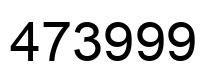 Number 473999 black image