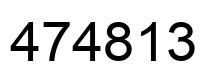 Number 474813 black image