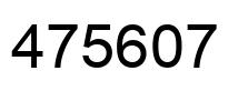 Número 475607 imagen negro