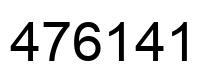 Number 476141 black image