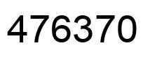 Number 476370 black image