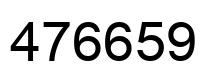 Number 476659 black image