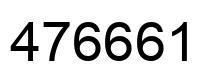 Number 476661 black image