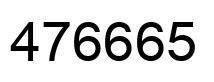 Number 476665 black image