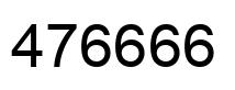 Number 476666 black image