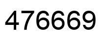 Number 476669 black image