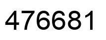 Number 476681 black image