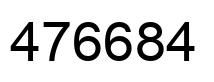Number 476684 black image
