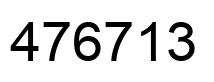 Number 476713 black image