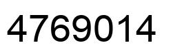 Número 4769014 imagen negro