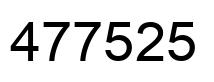 Number 477525 black image