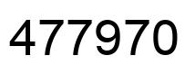 Number 477970 black image
