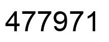 Number 477971 black image