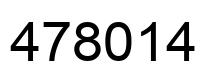 Number 478014 black image