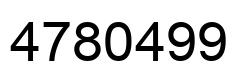 Number 4780499 black image