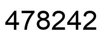 Number 478242 black image