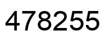 Number 478255 black image