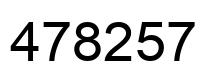 Number 478257 black image
