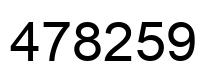Number 478259 black image