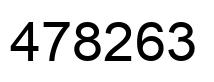 Number 478263 black image