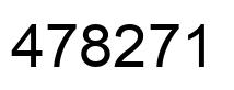 Number 478271 black image