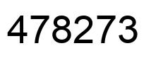 Number 478273 black image