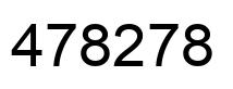 Number 478278 black image