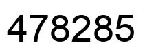 Number 478285 black image