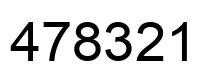 Number 478321 black image